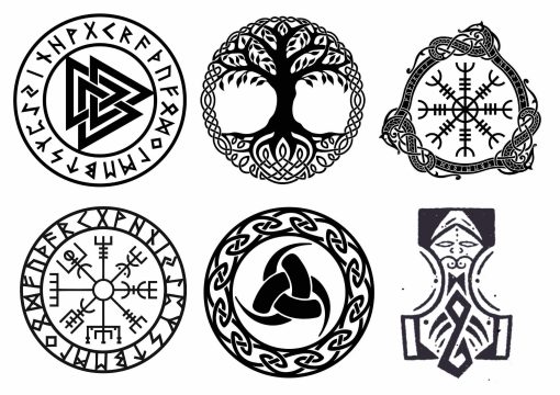 6 velkendte vikingsymboler som falske tatoveringer.
