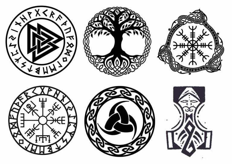 6 velkendte vikingsymboler som falske tatoveringer.